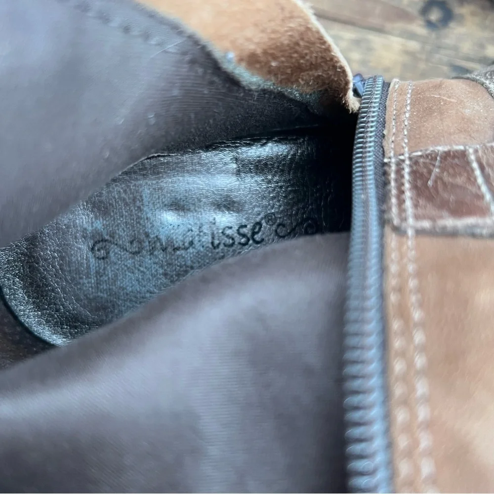 Matisse Brown Leather Chaps Knee High Buckle Boots - Picture 12 of 13